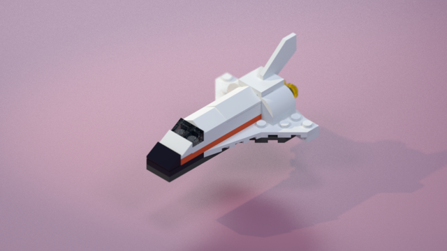 render of a space shuttle lego set