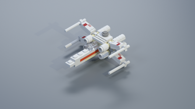 render of a x-wing fighter